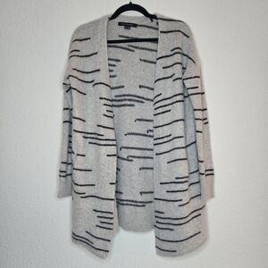 Zen Cashmere M Gray Duster Cardigan Sweater with‎ Pockets Wool Blend